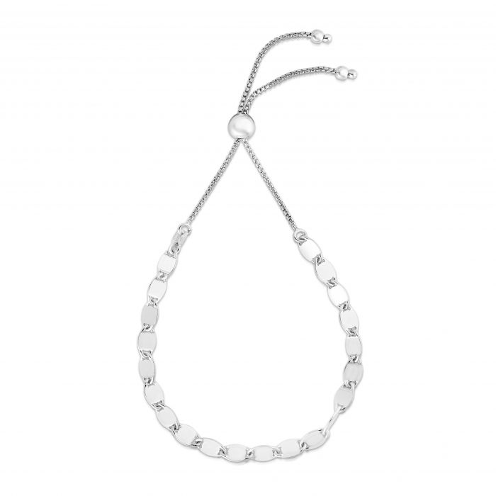 Marina Silver Mirror Link Bolo Bracelet