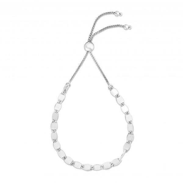 Marina Silver Mirror Link Bolo Bracelet