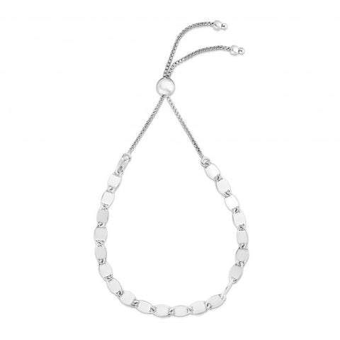 Marina Silver Mirror Link Bolo Bracelet