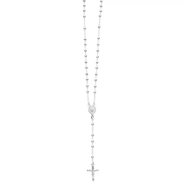 Stelring Silver Polished Bead Rosary