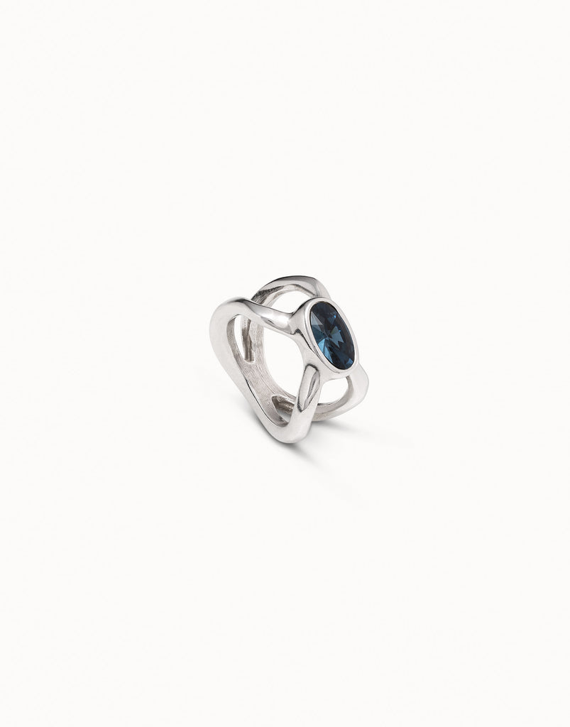 Guardian Silver Blue Crystal Ring