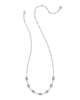 Emilie Silver Strand Necklace in Platinum Drusy