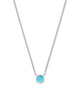 Davie Sterling Silver Pendant Necklace in Turquoise