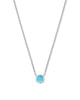Davie Sterling Silver Pendant Necklace in Turquoise