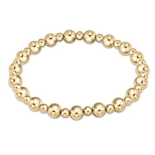 Classic Grateful Pattern 6mm Gold Filled Bead Bracelet