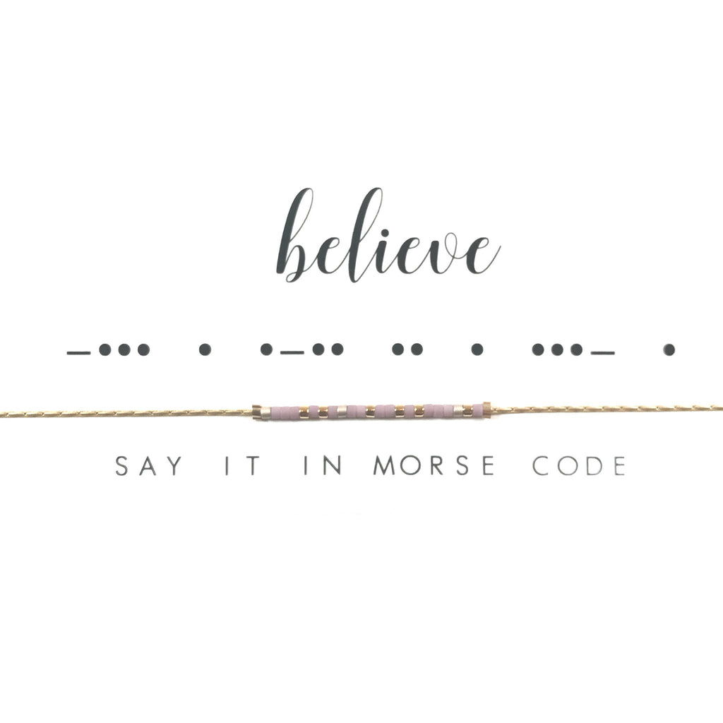 Believe | Morse Code Necklace