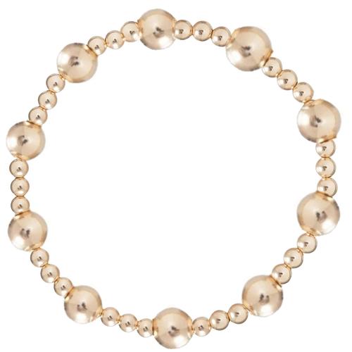 Classic Sincerity Pattern 6mm Bead Bracelet in Gold Filled