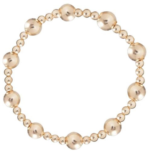 Classic Sincerity Pattern 6mm Bead Bracelet in Gold Filled