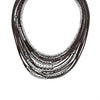 Omariba Leather & Silver Bead Necklace