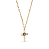 Cardinal Gold Cross Necklace in Gray Crystal