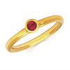 Bezel Set Birthstone Ring | 10kt Gold