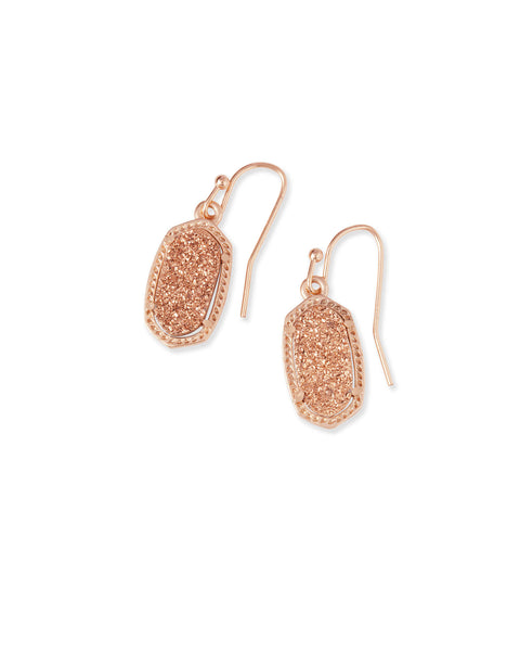 Lee Rose Gold Earrings in Rose Gold Drusy