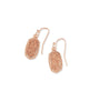 Lee Rose Gold Earrings in Rose Gold Drusy