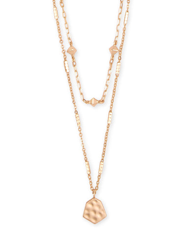 Clove Multi Strand Necklace in Rose Gold