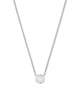 Davie Sterling Silver Pendant Necklace in Clear Rock Crystal