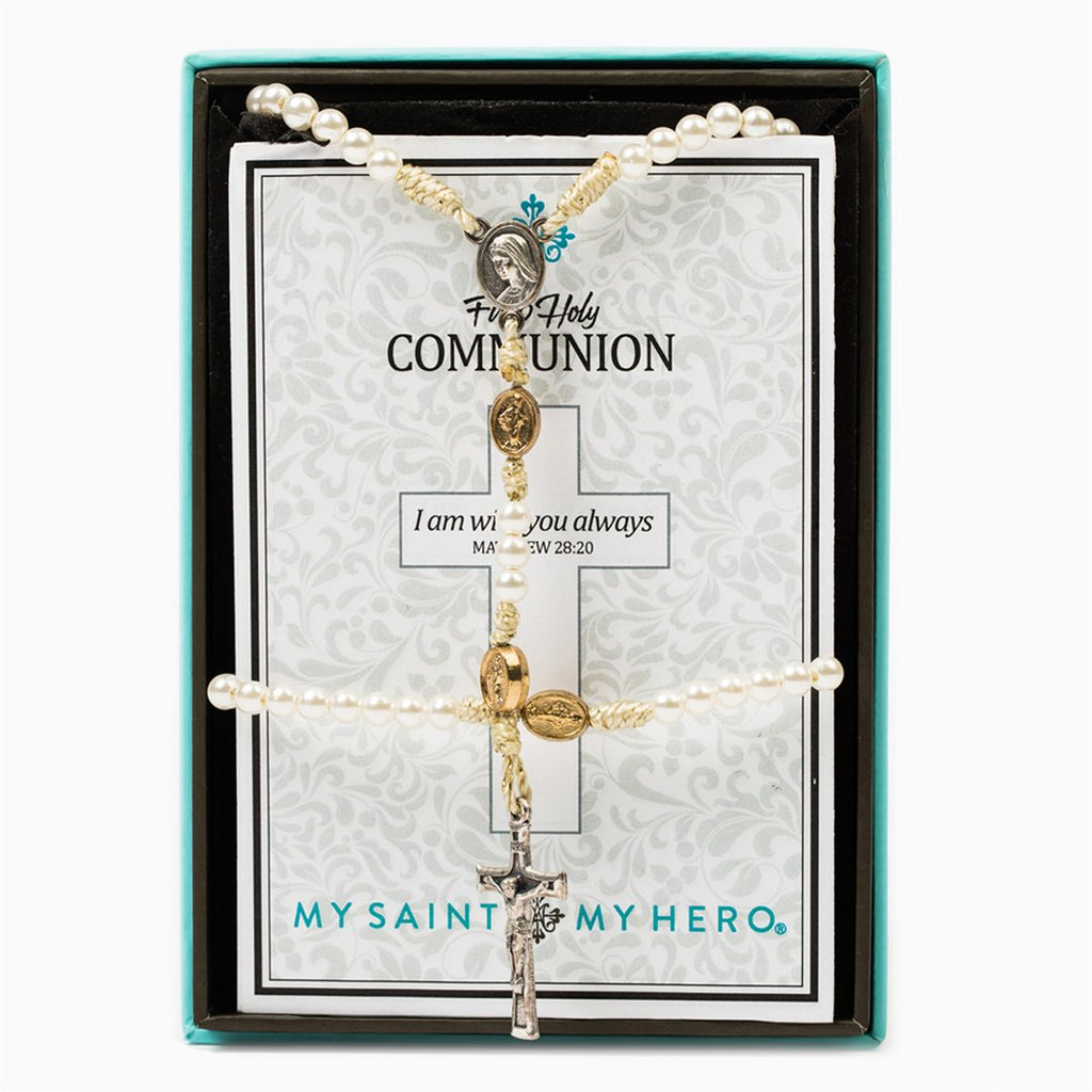 First Communion Rosary & Bracelet Set for Her
