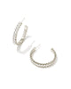 Juliette Hoop Earrings in White Crystal