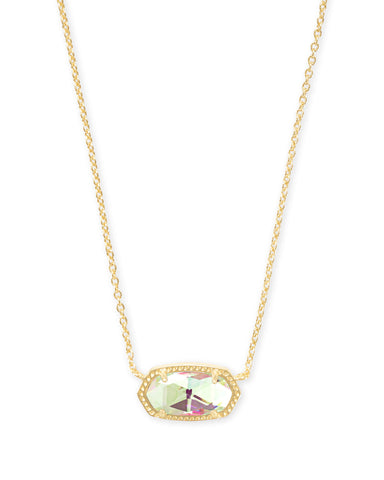 Elisa Gold Necklace In Dichroic Glass