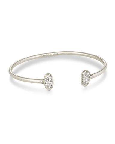 Grayson Crystal Cuff Bracelet in Silver