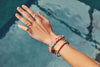 Masie Silver Cuff Bracelet In Lilac Mix Paracord