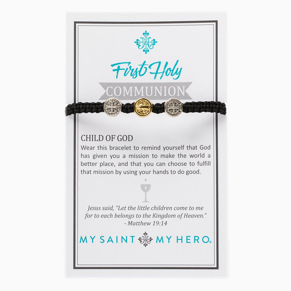 First Holy Communion Bracelet in Black- FINAL SALE