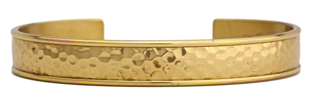 Hammered Brass Cuff Bracelet