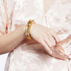 Catalina Hinge Bangle in Iridescent Bahamian Blue