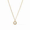 Fleur-de-Lis Solitaire Necklace in Shell Pearl