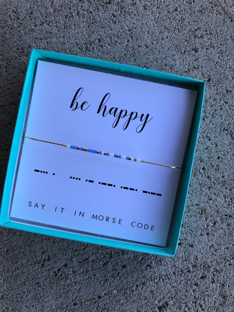 Be Happy | Morse Code Bracelet