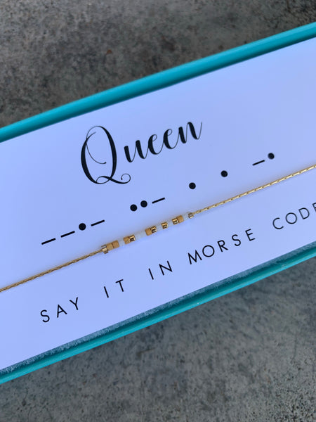 Queen | Morse Code Necklace