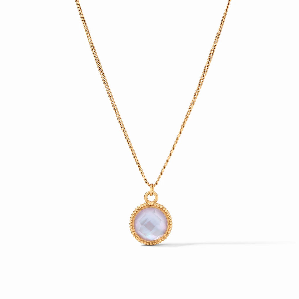 Fleur-de-Lis Solitaire Necklace in Iridescent Lavender