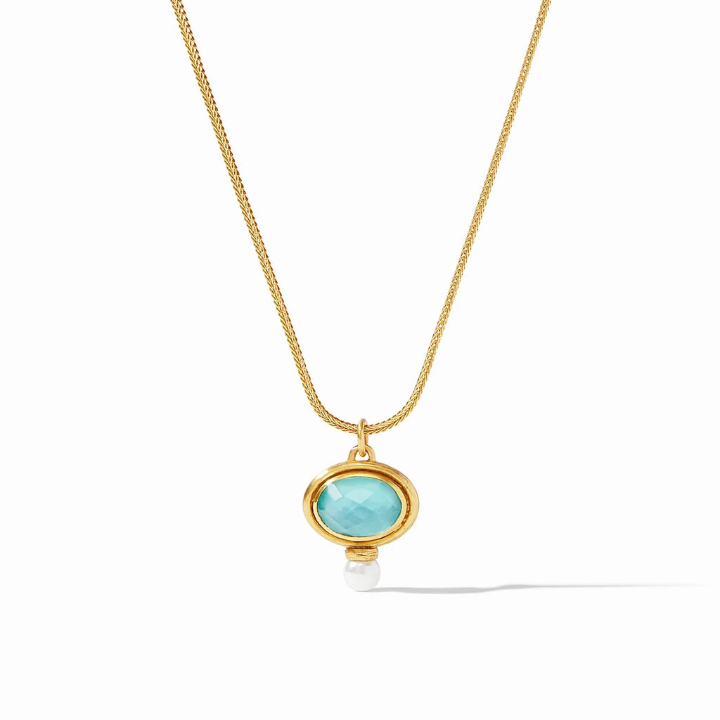 Simone Delicate Necklace in Iridescent Bahamian Blue