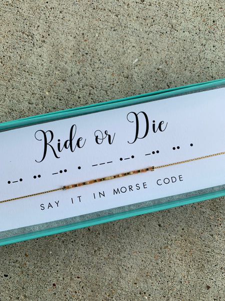 Ride or Die | Morse Code Necklace