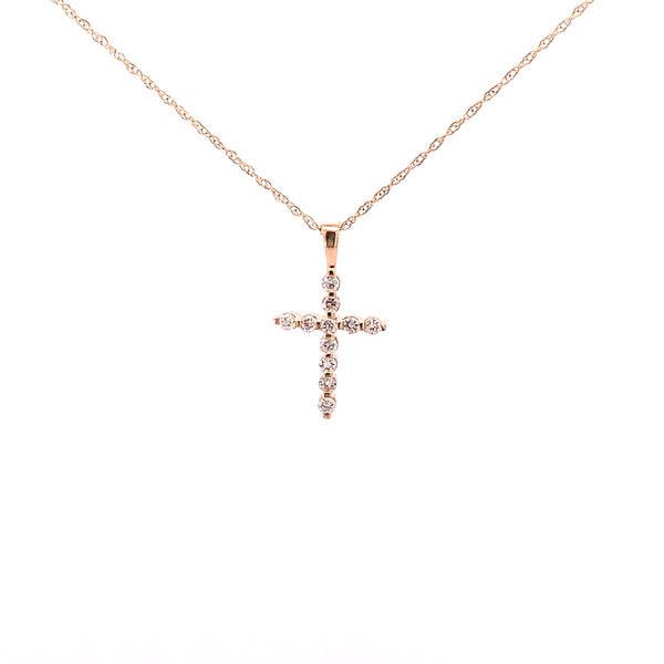 Dainty Diamond Cross | 14kt Gold | 1/5 CTW