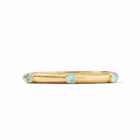 Catalina Hinge Bangle in Iridescent Bahamian Blue