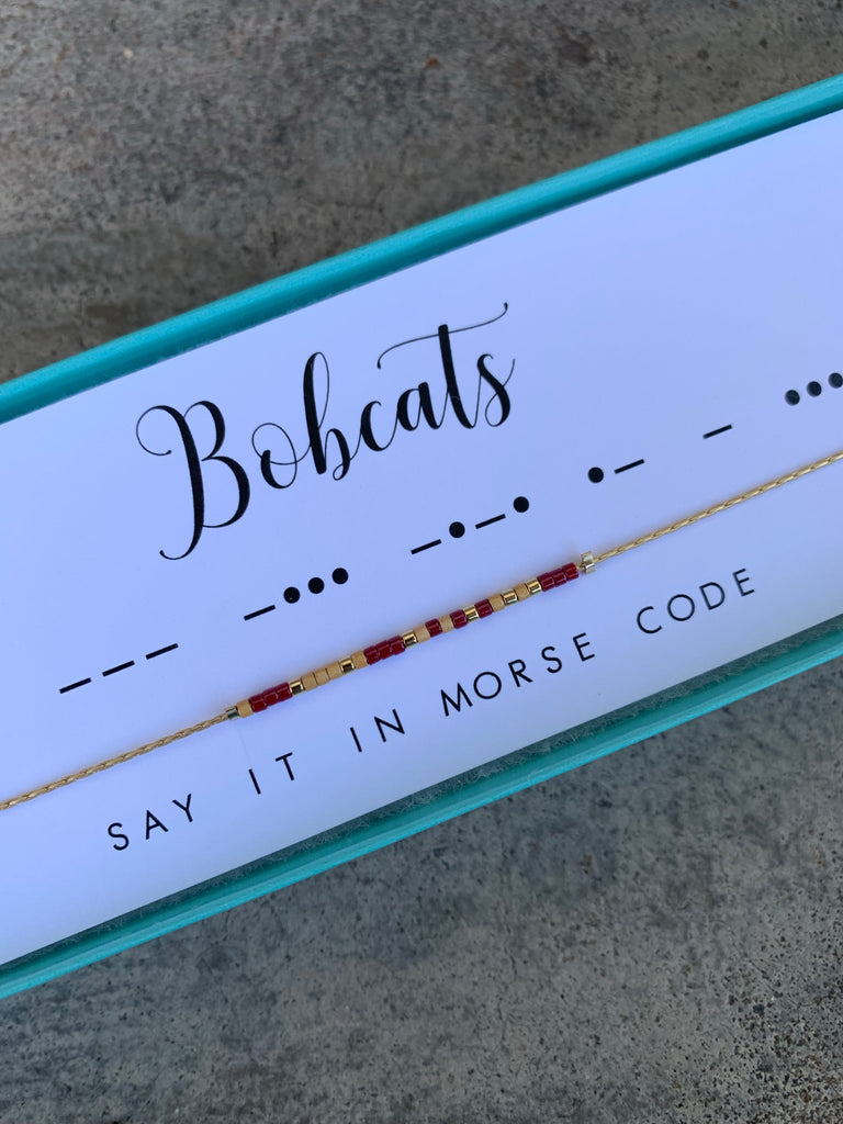 Bobcats Texas State | Morse Code Necklace