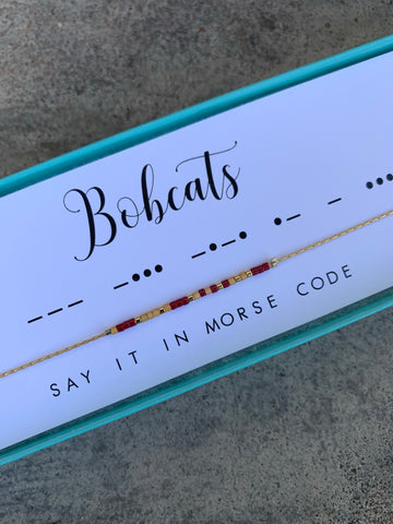 Bobcats Texas State | Morse Code Necklace