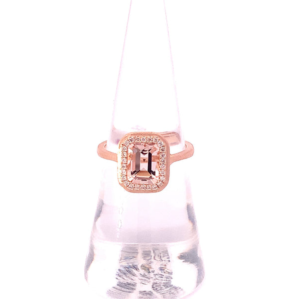 Morganite & Diamond Ring