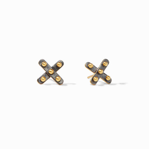 Soho X Stud Earrings in Mixed Metal