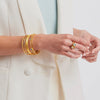 Milano Luxe Gold Bangle in Pearl