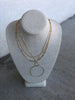 VIBE Triple Chain Necklace with Circle Drop
