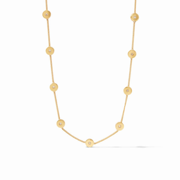 Poppy Delicate Station Necklace in CZ