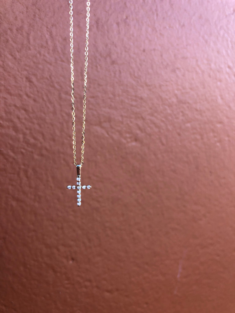 Dainty Diamond Cross Pendant