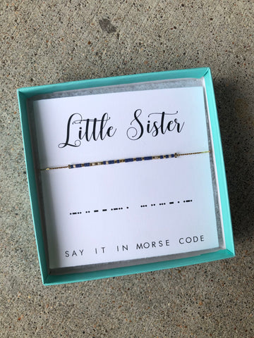Little Sister | Morse Code Bracelet