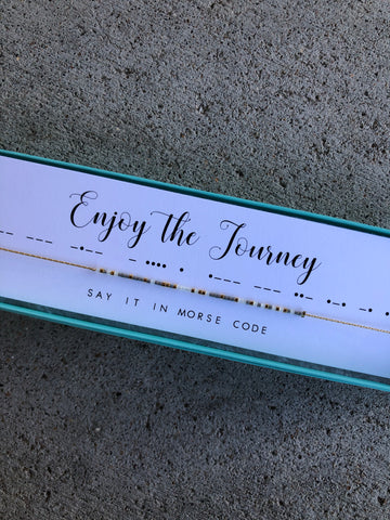 Enjoy the Journey | Morse Code Necklace