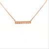 Baguette Round Double Bar Necklace