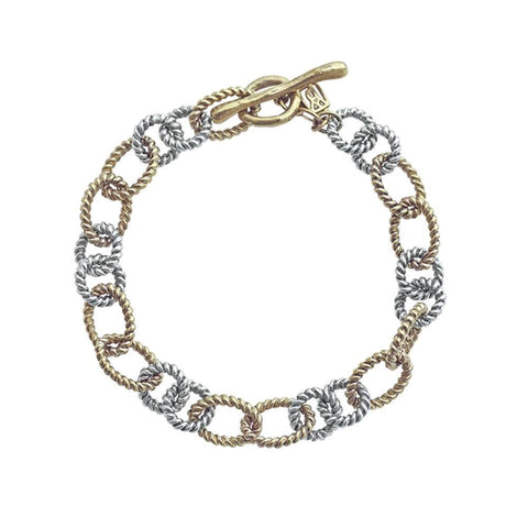 Connection Bracelet - Brass & Sterling Silver