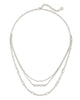 Addison Triple Strand Necklace in Silver