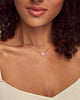 Ari Heart Gold Pendant Necklace in Dichroic Glass