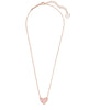 Ari Heart Rose Gold Pendant Necklace in Pink Drusy